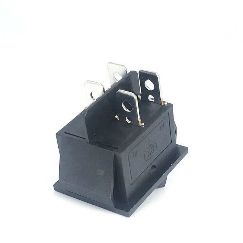 Лодочный кулисный выключатель 4pin 16A/20A 250VAC черный on/off 21*15 переключатель управления