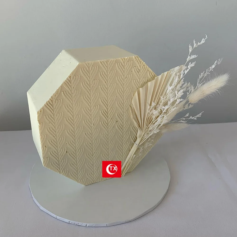 TX  Acrylic Cake Disc Set Of 2pcs Octagon Shape Mold Buttercream Cake Decorating Tools For Smooth the Buttercream on Your Cakes