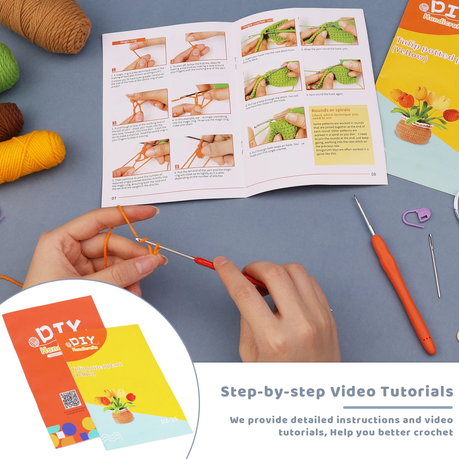 Car Ornaments crochet kit knitting needle Diy Do It Your Self Learn To set kit crochet hook