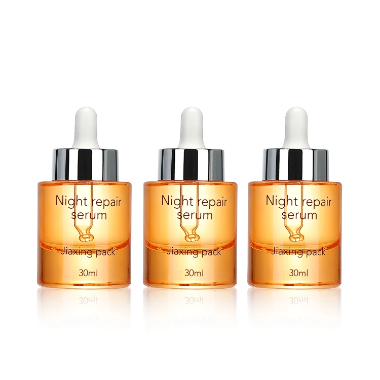 Transparent thick bottom bottle flat shoulder dropper glass bottle for essential oil with silver dropper caps