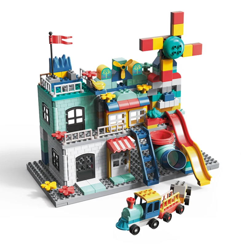 245pcs Plastic Educational Brick Toys Children Assembled play set building block toys For Kids