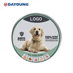 Крутой серый цвет собаки блохи воротник с натуральным эфирным маслом кожи Безопасный собаки блохи & tick Ошейник для домашних животных с натуральным эфирным маслом deet