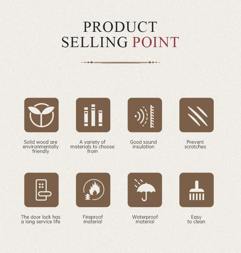 Modern Design Interior Slab Doors SPAN Waterproof Decorative MDF Soundproof Melamine Solid Wood Steel Bedroom Wholesale