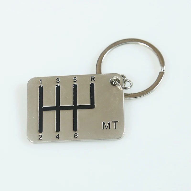 Car transmission model metal creative parts personalized manual transmission shift lever keychain
