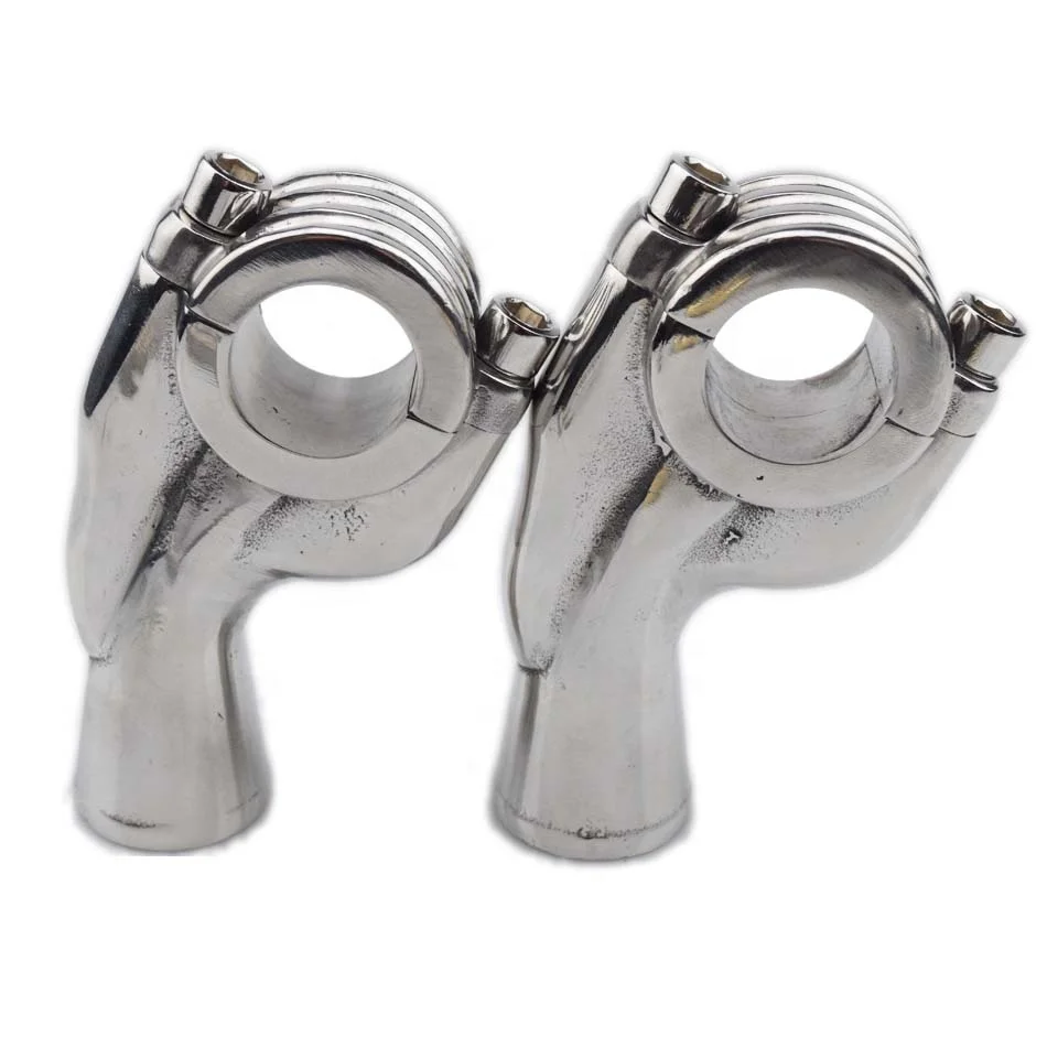
For Triumph Chrome Motorcycle Custom Handle Bar Clamps Handlebars Riser 