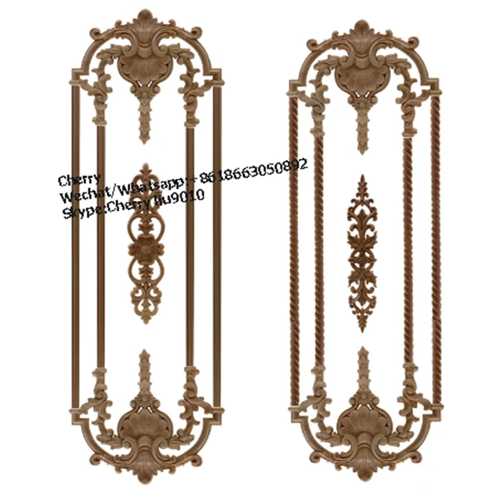
Decorative CNC Wood Carving Rosette Onlays And Applique 