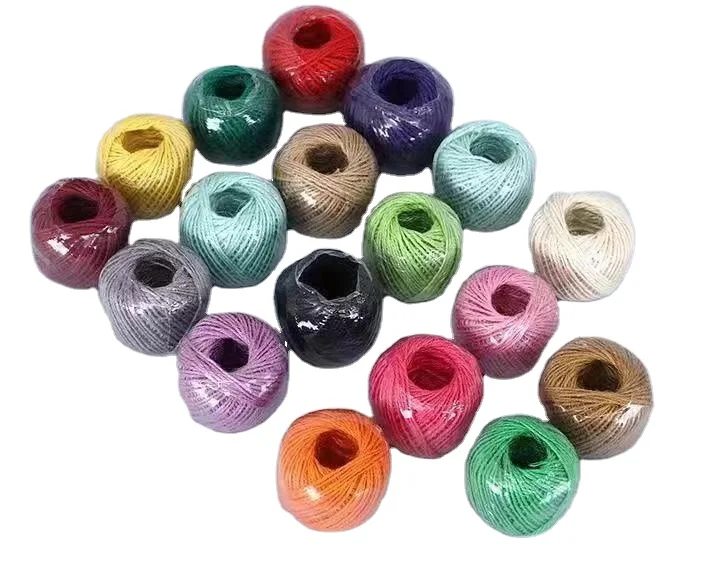 Colorful Jute String Rope DIY Crafts Natural Jute Twine Hemp Cord Twine Durable Packing String For Christmas Party Wedding Decor