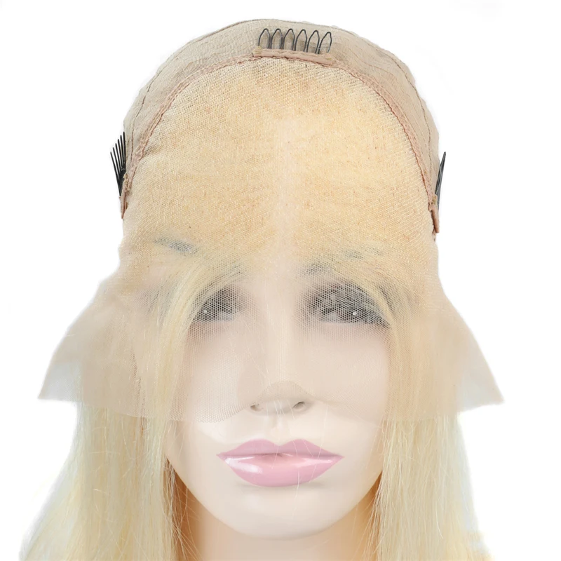 13x4 HD Brazilian Hair Ready to Ship Short Lace Front Wig in Blonde Bob Style Color 613 High Quality Wholesale