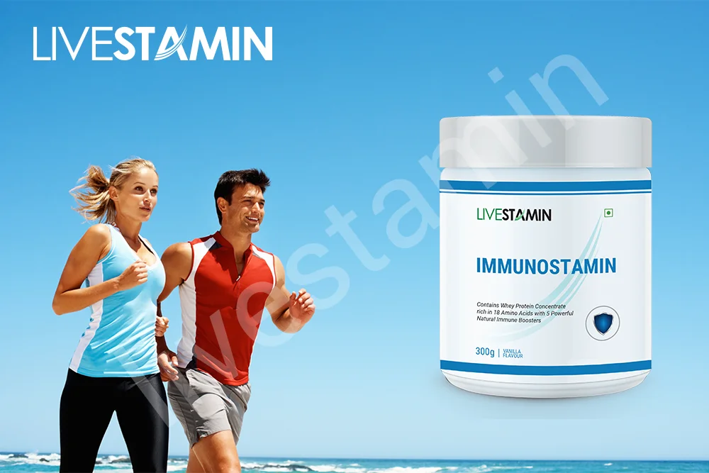 
Immunostamin Powder with Tulasi leaf Skimmed Milk Whey Protein Herbal Extracts Immune Booster Supplement private Label GMP ISO 