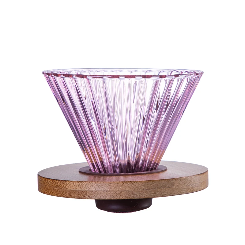 Reusable coffee v  60 dripe with filter paper high borosilicate glass material supplied  high temperature resistant manufacturer