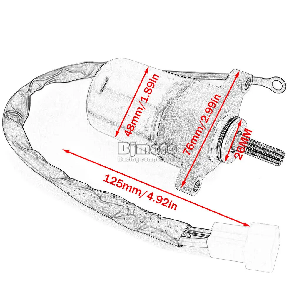 Motorcycle Parts Starter Motor for YAMAHA 5MY-H1800-10 AT115 NXC125 XC125 Motorcycle Parts & Accessories