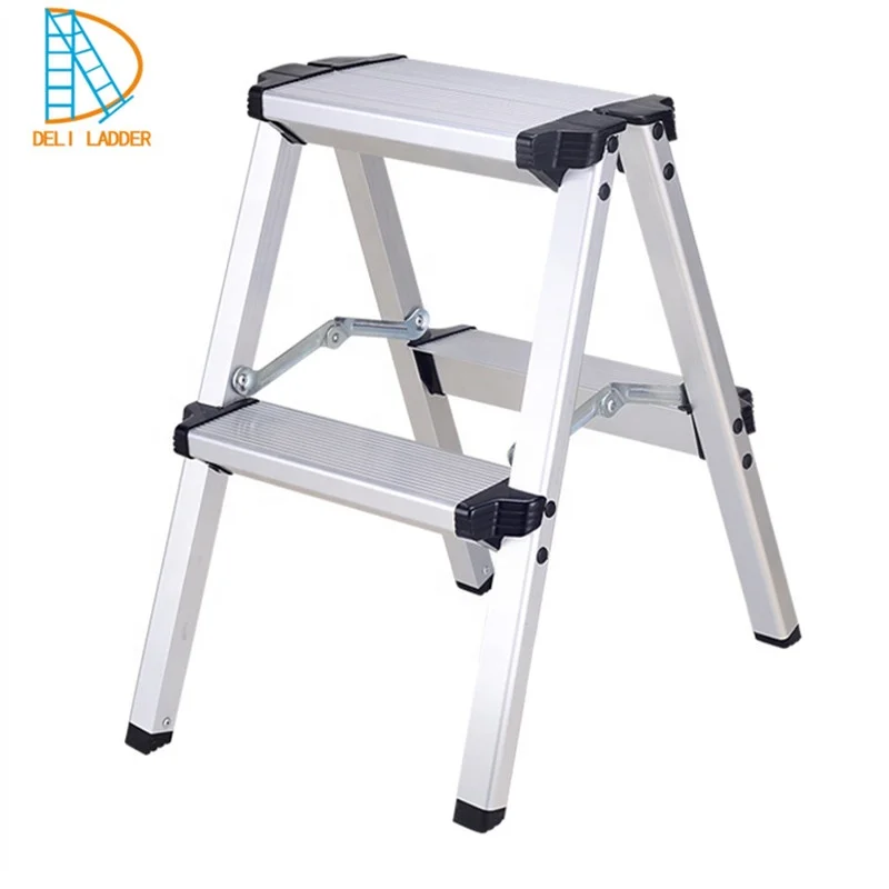 DELILADDER Lightweight Clamp Multipurpose  2 3 4 5 Folding Step Home Aluminium Ladder