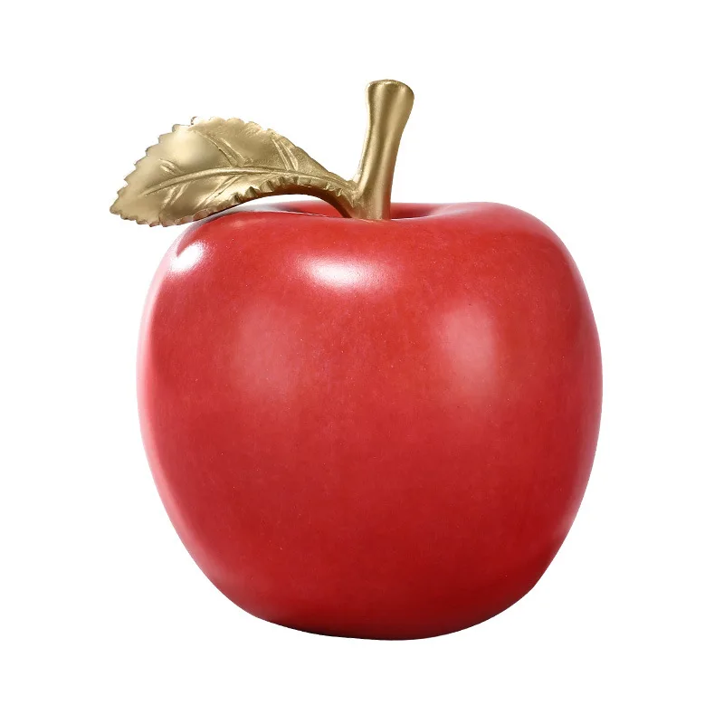 Manufacture handicraft custom design metal art craft festive use handmade brass apple ornaments