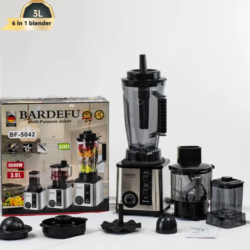 2.5L 3L 6 in 1 kitchen appliances commercial mixer smoothie juicer food processor silver crest heavy duty blender