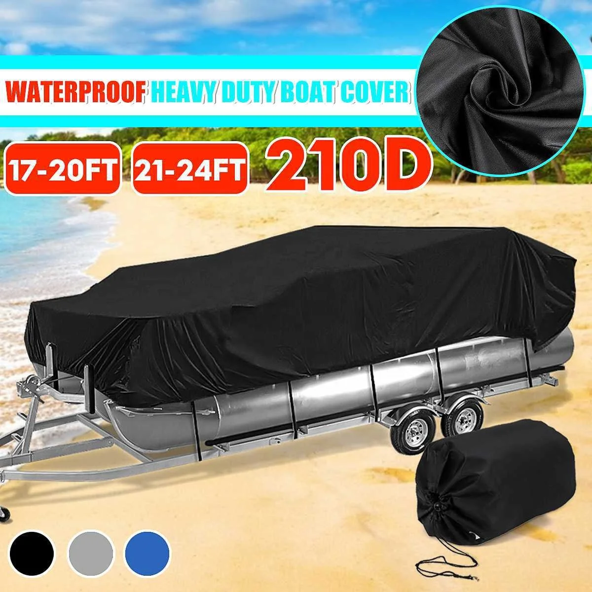 Oxford Material V-shaped Square Rain-proof and Sun-proof Protective Speedboat  Fishing Boat Cover