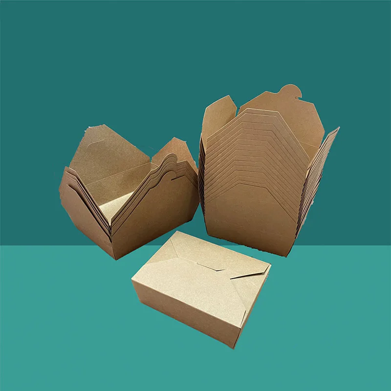 Disposable restaurant paper food package box take away paper food container