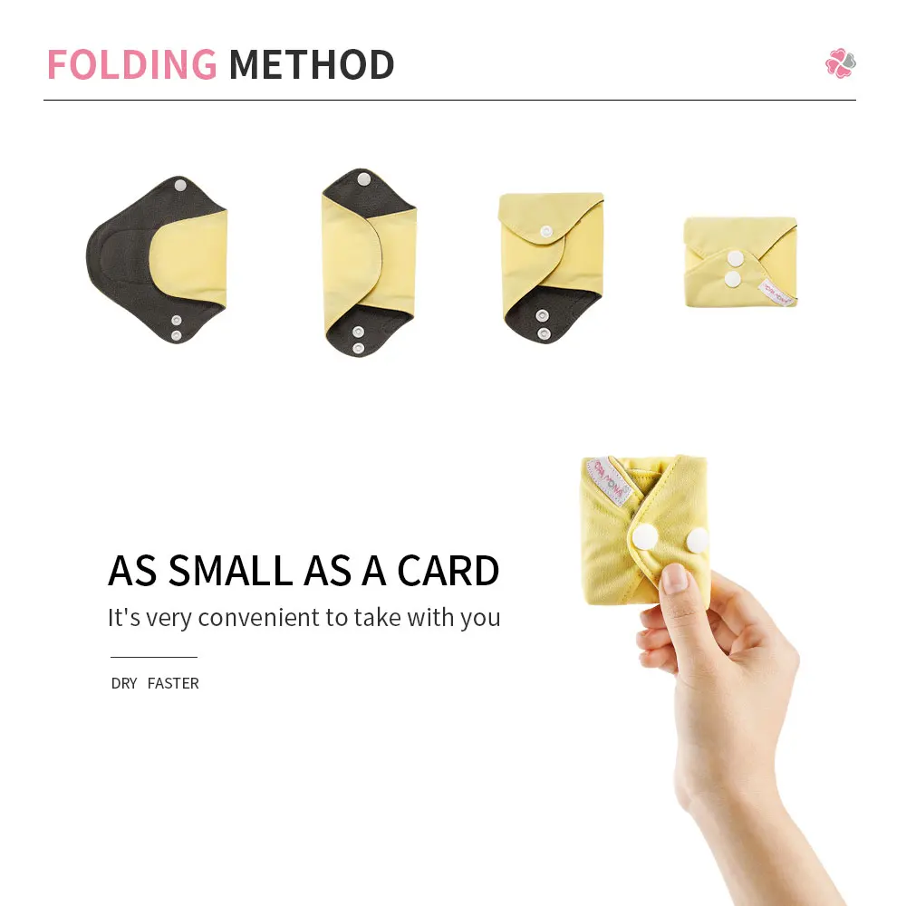 Moramona Sanitary Napkin Care Pad bamboo charcoal reusable menstrual pads S M L size  sanitary napkins private label