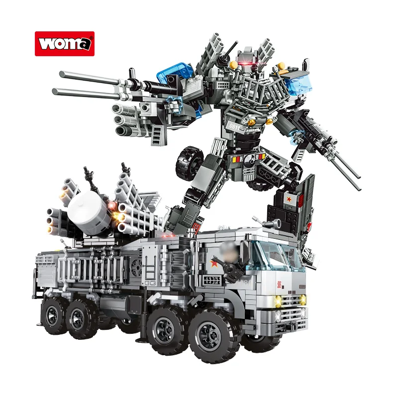 Woma Toys C0811 Children New Kids Military Figure Bricks Toys Armored Vehicles Mech Assemble Building Blocks For Sale