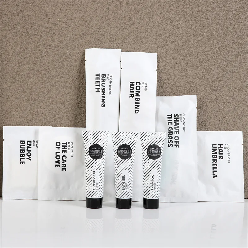Custom Hotel Supplies Disposable Toiletries Kit Hotel Facilities Kit OPP Packaging