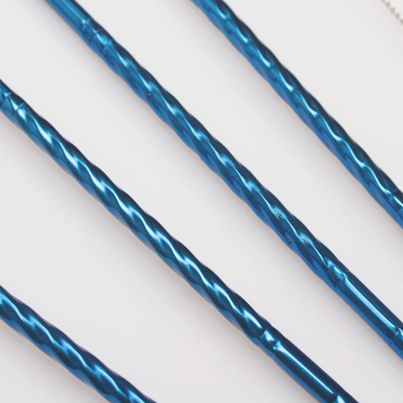 
New Reusable Stainless Steel Drinking Straws Black Metal Beverage Pipette 