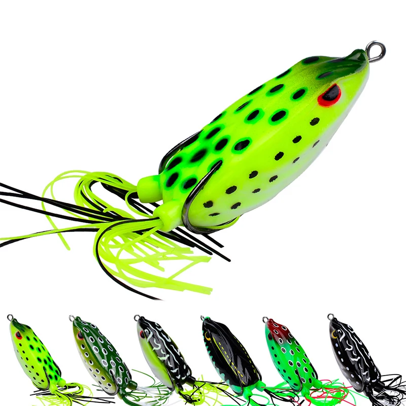 WeiHe 7cm 15g 6Colors Artificial Soft Frog Lure PVC Frog Bait Floating Frog Fishing Lures