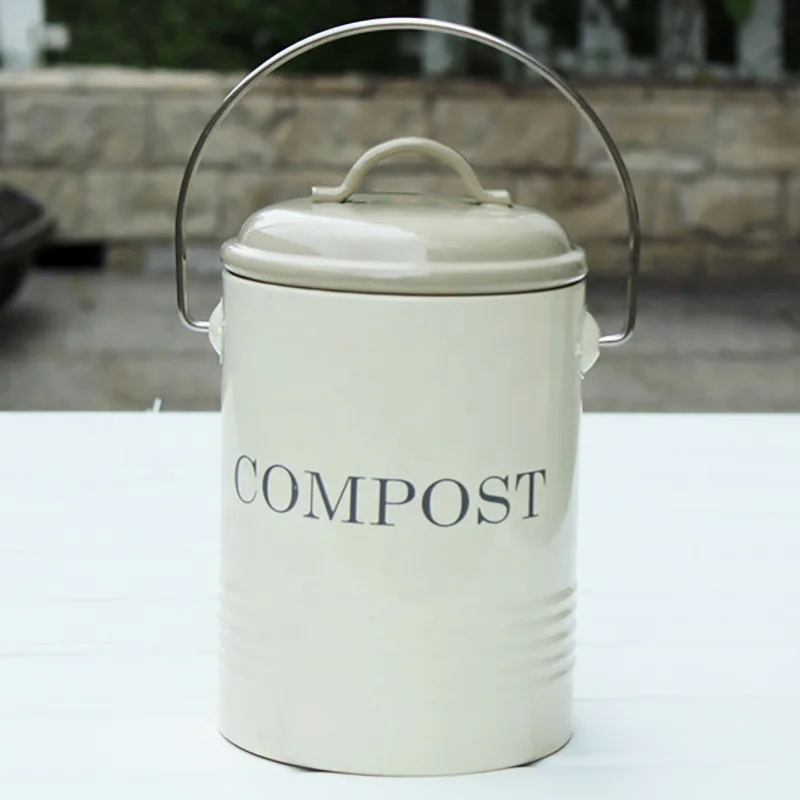 Оптовая продажа, кухонный компостный ведро, внутренний компостный ведро для пищевых отходов, металлический компостный ящик