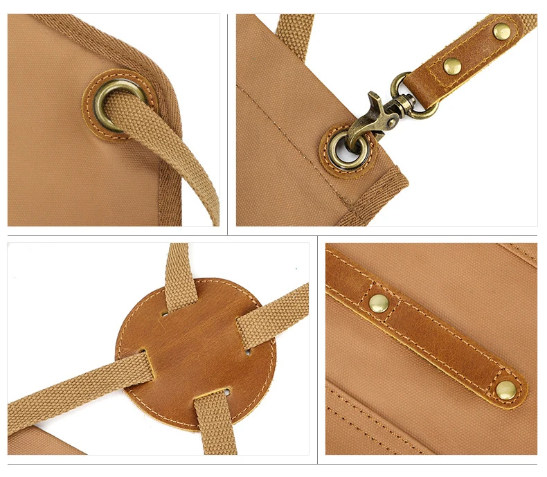 High quality Durable Goods Unisex Canvas Work Apron with Tool Pockets Cross-Back Straps Adjustable for Woodworking Painting