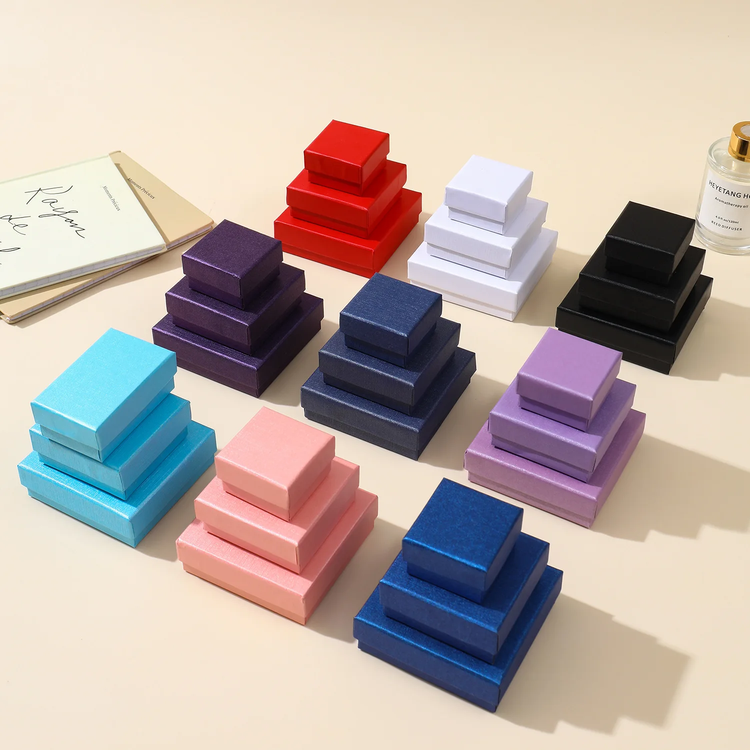 Custom Logo Paper Jewelry Box Bracelet Earring Ring Pendant Jewelry Packaging Gift Paper Box