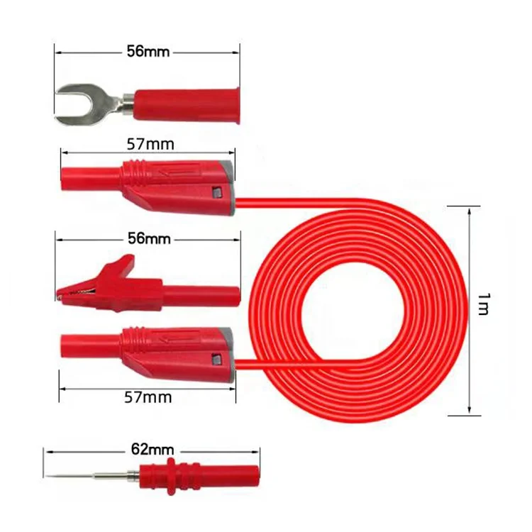High quality 5 colors multifunctional combination kit Banana Plug Test Leads