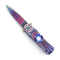 Hot sale Wholesale Outdoor Stainless Steel Blade metal handle fidget spinner pocket knife Folding Knife Unboxing knife
