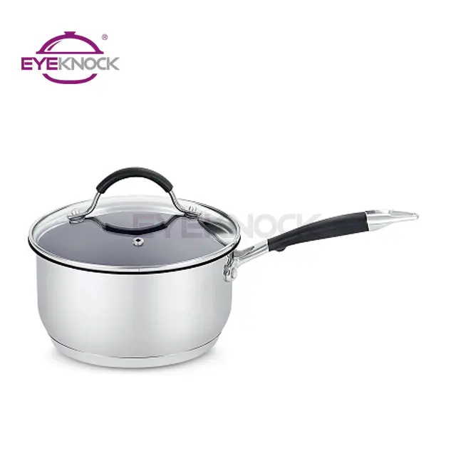 Hot sale 304 stainless steel cookware with xylan non stick coating 304 saucepan set