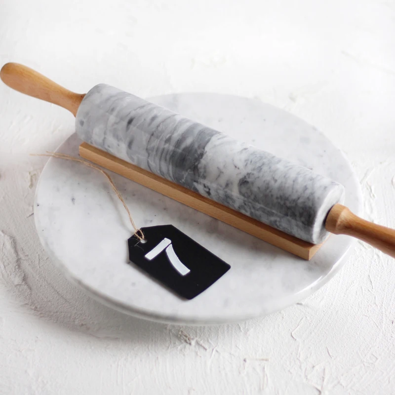 
CHEFMADE Natural Marble Decorating Turntable Revolving Wedding Birthday Pastry Cake Display Stand For Baking 