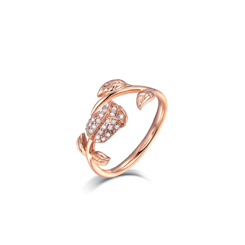  Customized 24k 18k pure rose gold 14k Rose Gold Diamond real