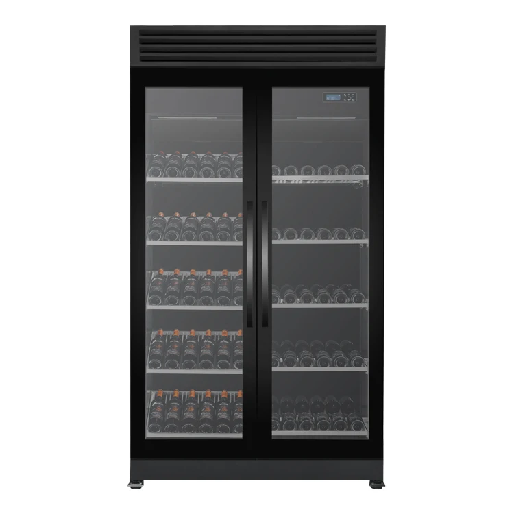 VI190-2D 739L Luxury Free-standing or Built-in Compressor Wine Display Cooling Cellar with Adjustable Stainless Steel Shelf