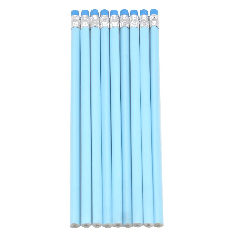 2023 Triangle shape standard colorful wooden pencils premium wood graphite HB lead pencils with eraser