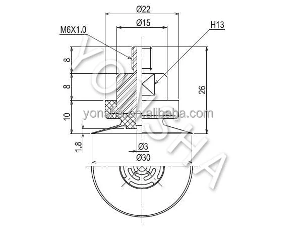 Shanghai Doullens 30mm Flat Pneumatic Vacuum Pad for Plastic Film and Paper Industrial Silicone Suction Cup