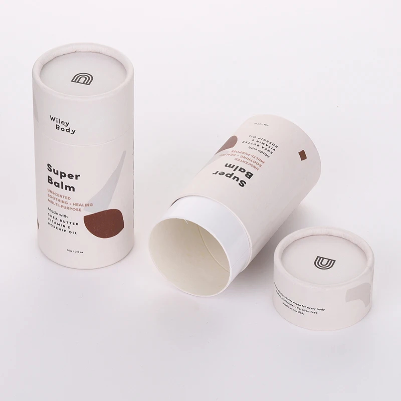 custom eco friendly recycled paper core round cylinder food grade tea coffee push up cardboard kraft paper tubes packaging