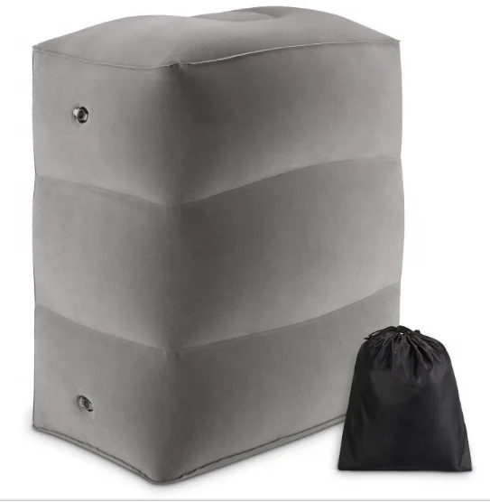 Adjustable Height 3- Layer Travel Leg Rest Pillow For Home Office Inflatable Foot Rest Pillow For Travel Airplane Bed For Kids