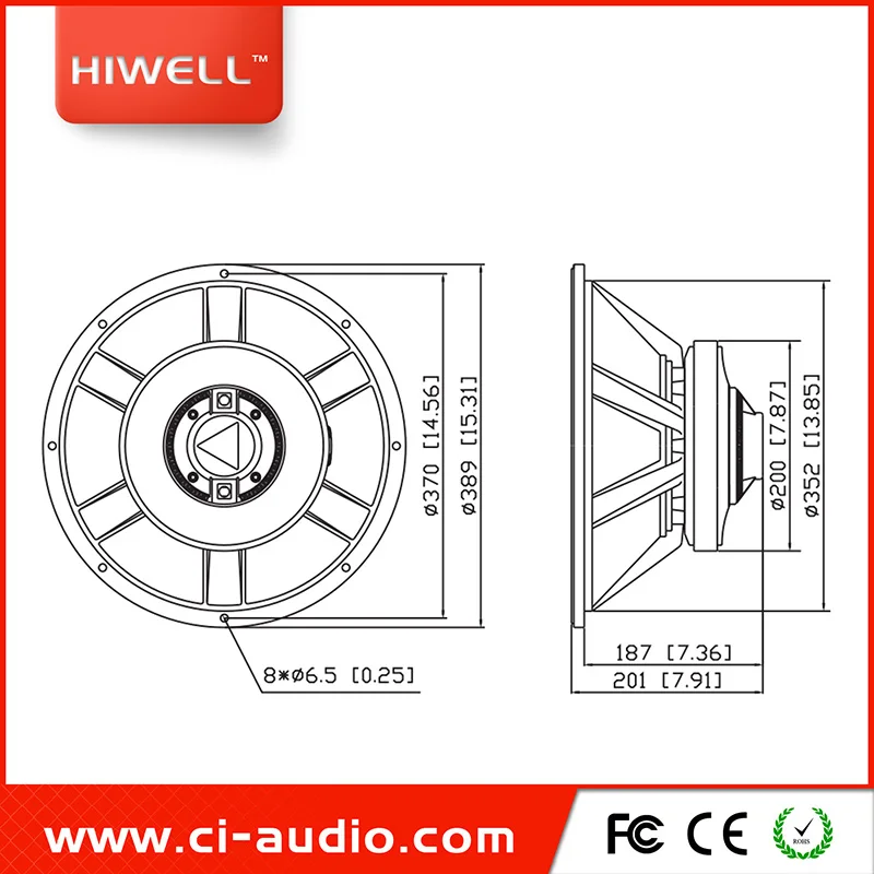 Coaxial audio sound speaker with 400W bass and 80W tweeter