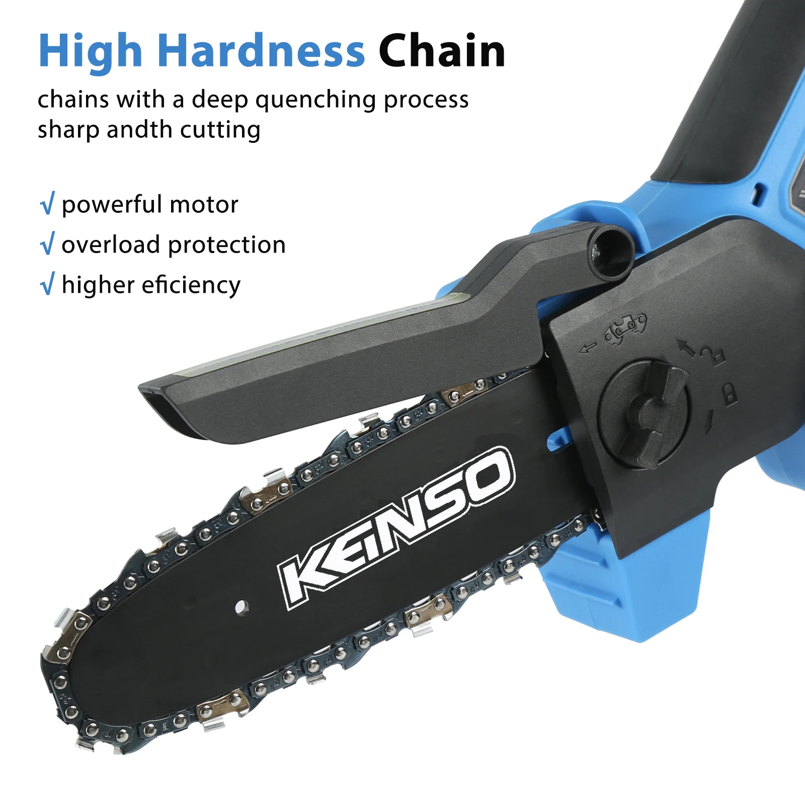 Cordless 6 Inch Electric Chain Saw With Security Lock & Auto Oiler  20V Handheld Chainsaw For Tree Trimming Wood Cutting