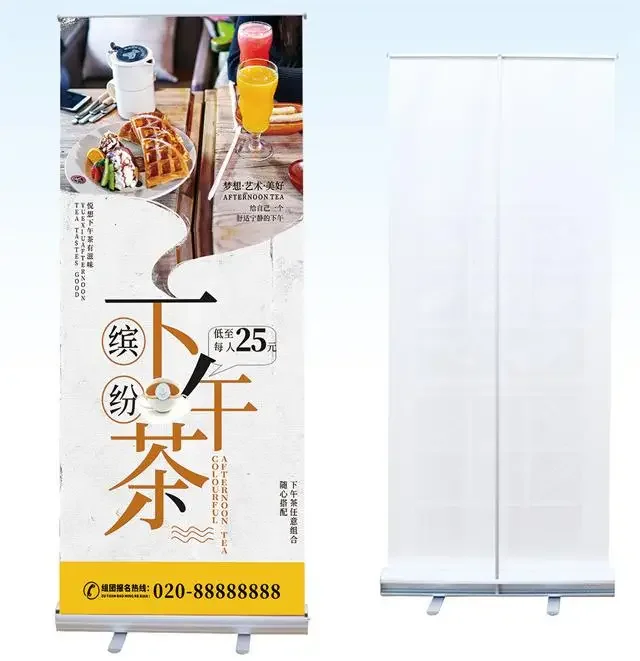 80x200cm New Arrival Portable Retractable Aluminum Roll up Banner Stand for Advertising Trade Show