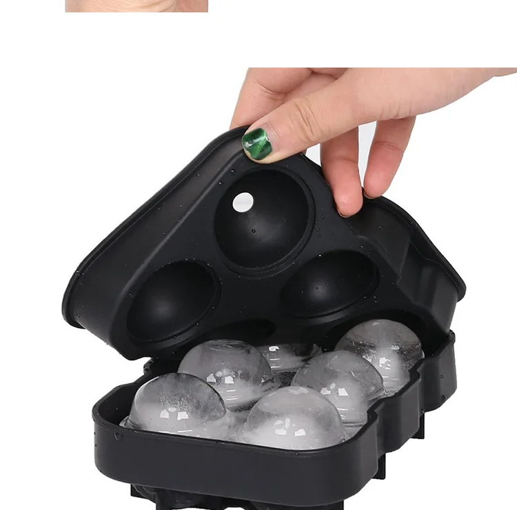 Customized Color Eco-friendly Natural Healthy Sustainable Use 6 Cavity Wholesale Large Silicone Ice Cube Trays