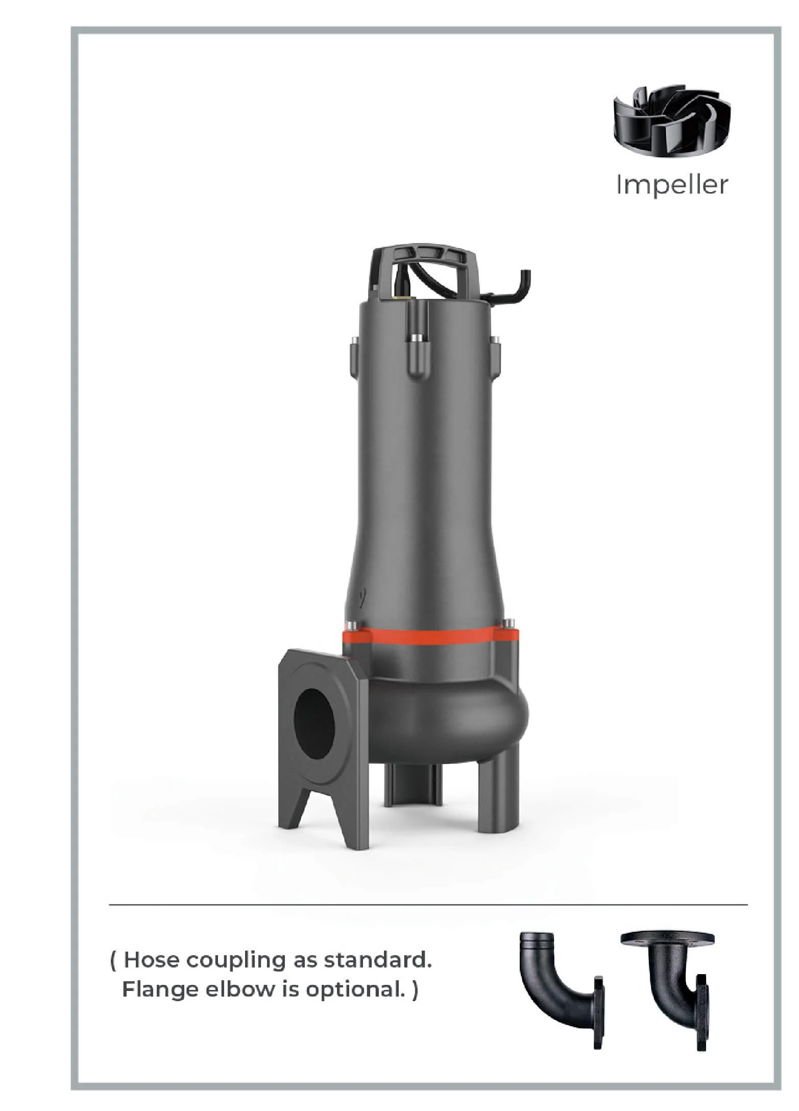 LEO 220V/380V/50Hz Flange Elbow Water Submersible Portable Sewage Pump