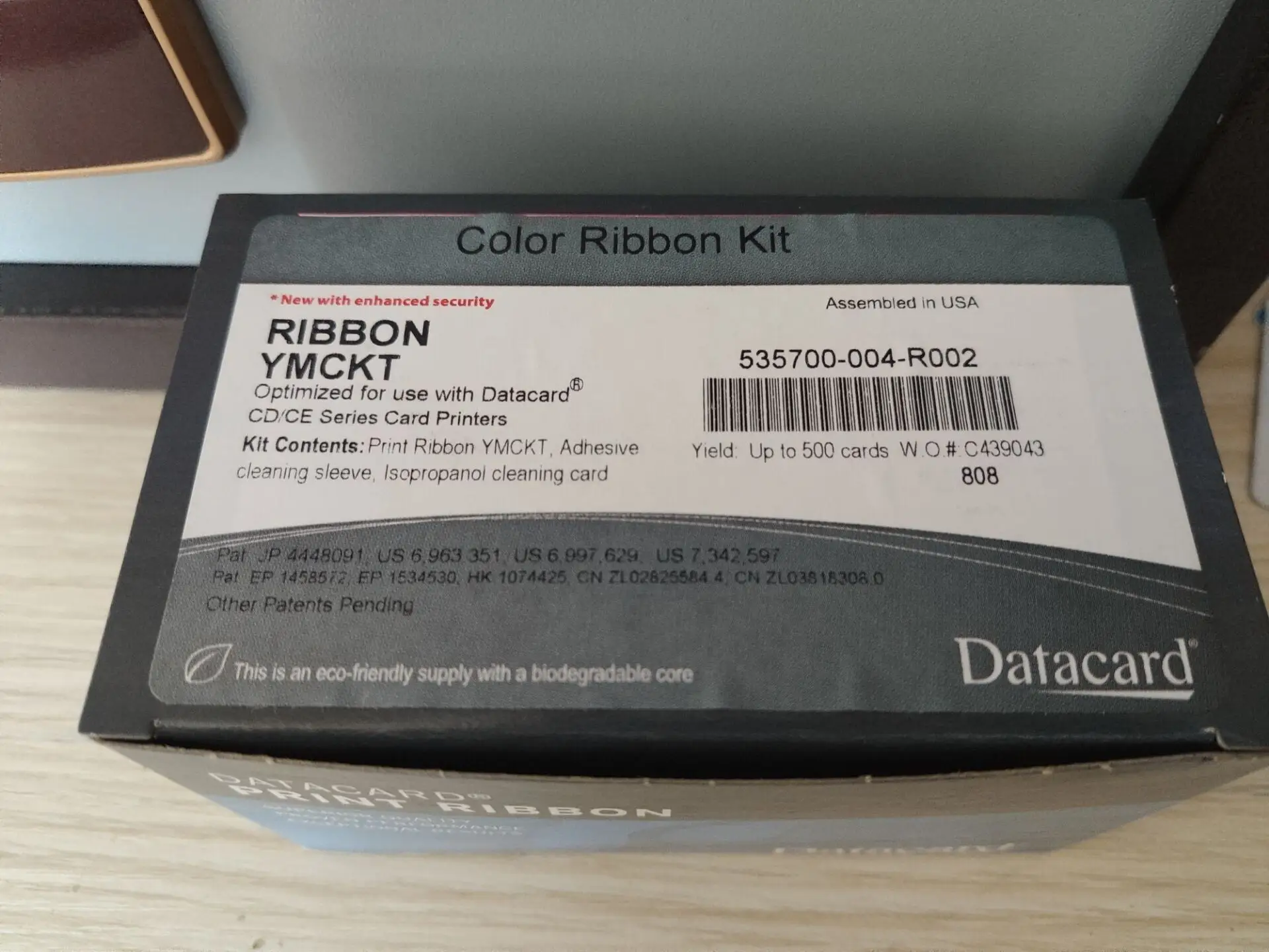 Original Datacard 535700-004-R002 YMCKT Color Ribbon for CD800 Printer