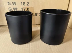 Custom Empty 8 oz 10 oz 14 oz Large Clear Frosted Glass Candle Jars With Metal Lid Box for Candle Making