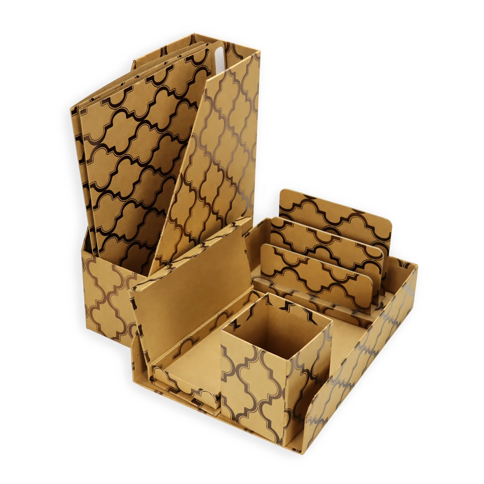 Business Kraft Paper Series Printing Pen Holder Office Supplies Accessories Set