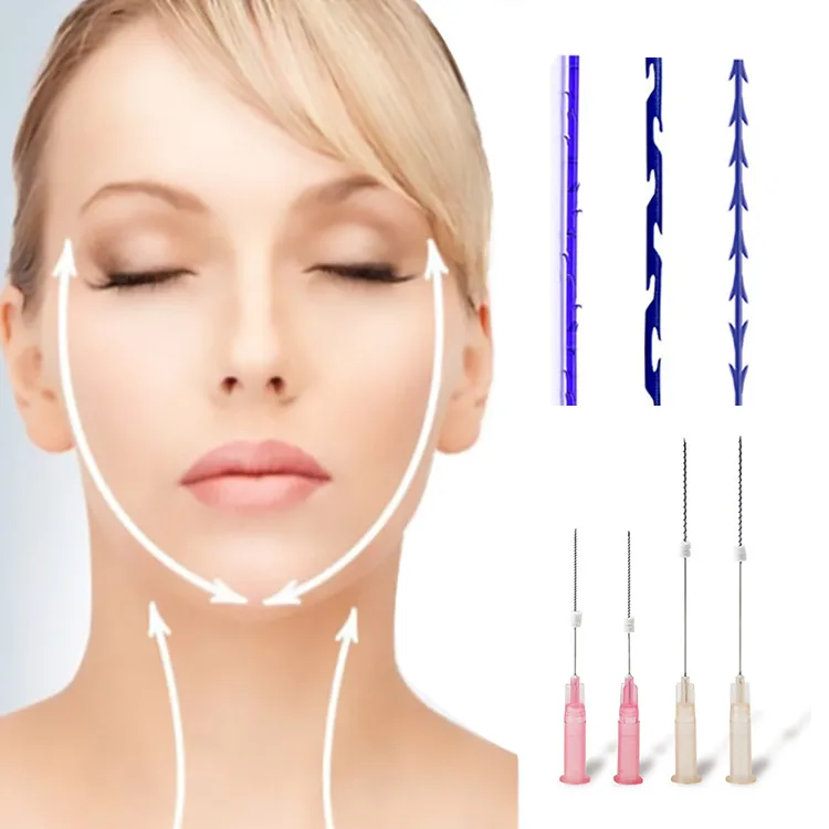 Face lift Stimulate collagen 23g mono cog pdo thread 4d plla absorbable cog thread