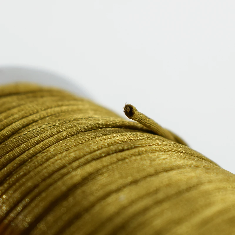 1.5mm Polyester Rattail Cord Satin Wire Stock DIY Jewelry Findings 100% Polyester round Shape for Shoes Garments Bags