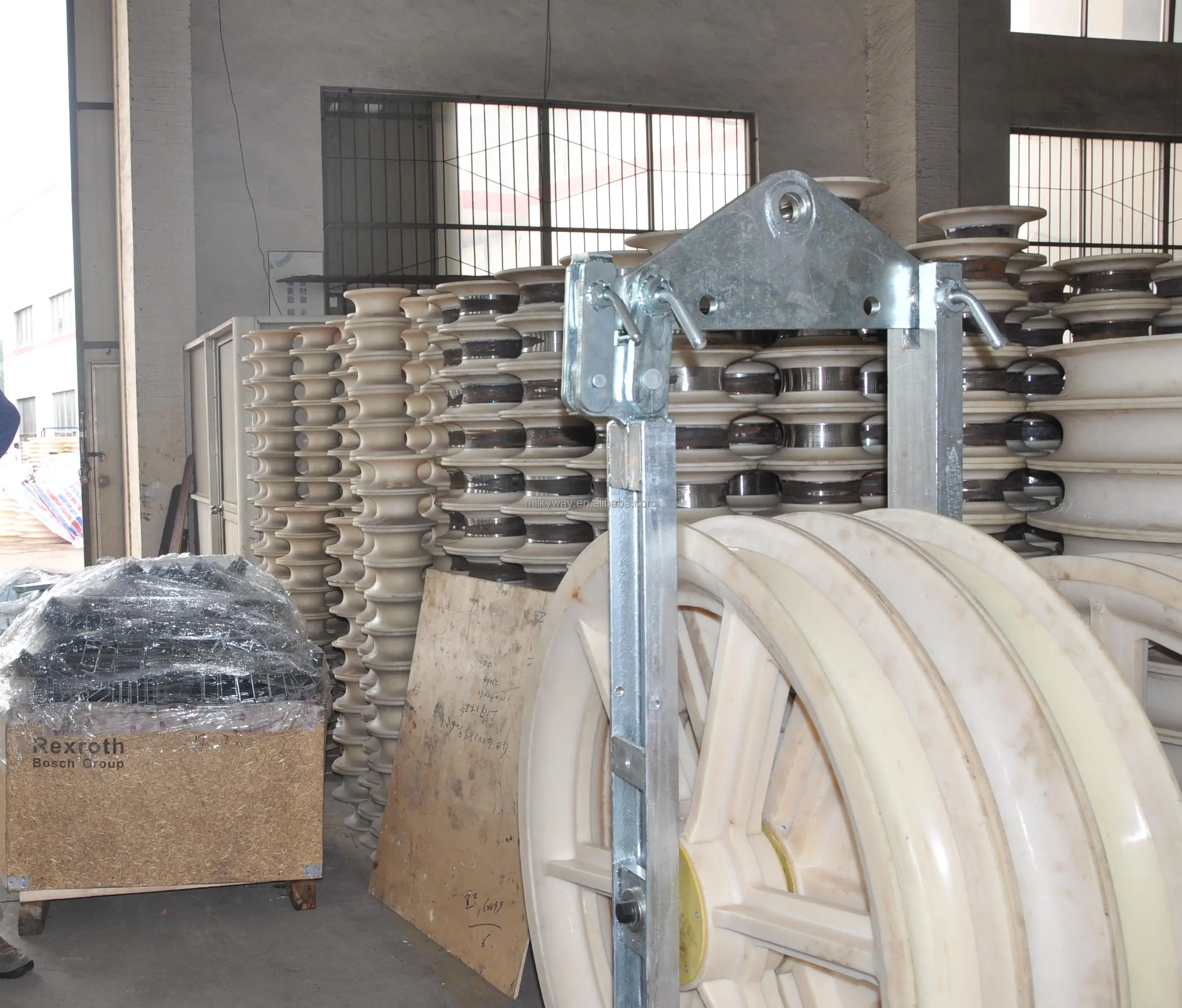 Fiber optic cable nylon pulley single roller