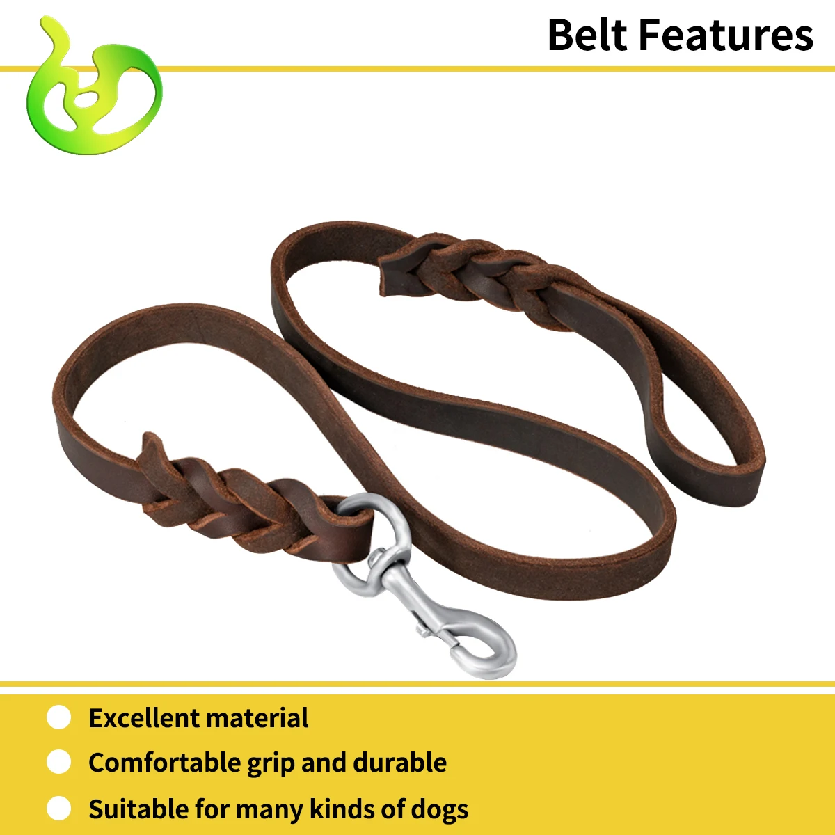 Pet Accessories Leather Dog Leash Factory Price Wholesale Leather Dog Leash